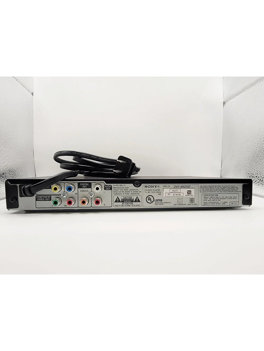 Sony DVP-SR210P Compact DVD/CD Player with Remote | Tested & Working